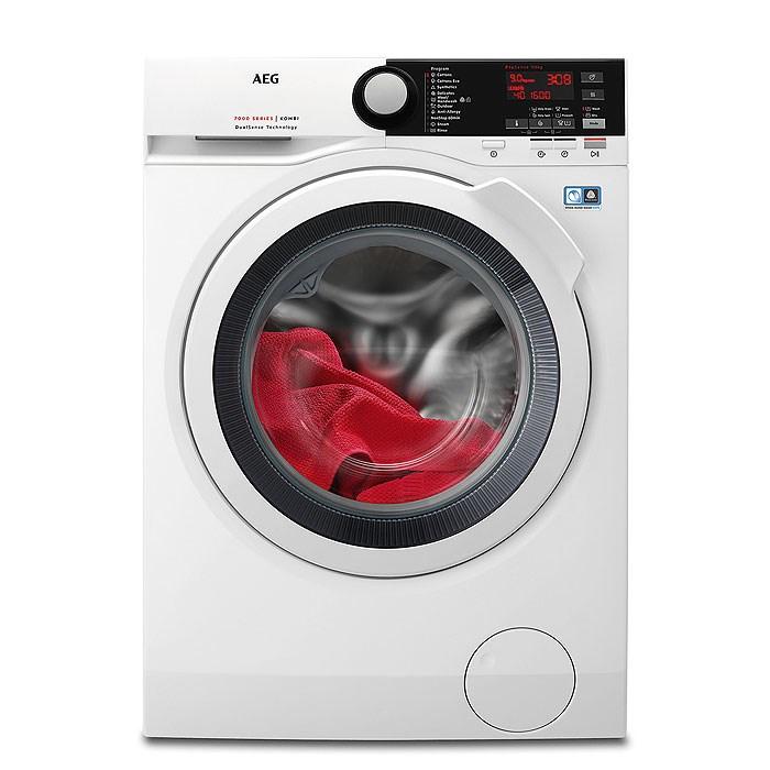 Vakiolaiteet, valkoinen Kuivaava pesukone L7WBL962E Tekstiilien tehokkaaseen suojaamiseen Uusi DualSense-teknologiaa käyttävä kuivaava pesukone mukauttaa lämpötilan ja rummun liikkeen erilaisten