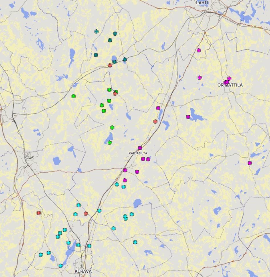 1. Aluemallinnus yhteistyössä AES-hankkeen kanssa Alue 1. 6500 m 3 biomassoja. Lietelantaa, kuivalantaa, olkea ja nurmea.