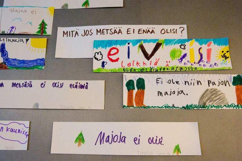 Toivion koulun lapset ovat pohtineet, mitä tapahtuu, jos metsää ei enää olisi. Mittakaava pielessä Pirkanmaan liiton maakuntahallitus on antanut kaavaluonnoksesta kriittisen lausuntonsa.