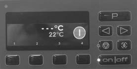 Vihreä merkkivalo ilmoittaa, että lämpötilansäätö toimii. Kytke ohjauspaneeli pois toiminnasta OFF-painikkeella. 5.3 Valmiustila Näyttö ilmoittaa, että ohjauspaneeli odottaa lämpötilan valintaa.