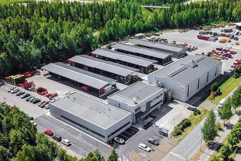 Uusi ja vanha integroitiin yhteen - lisätilaa toimistolle PERI Suomen pääkonttorin laajennus, Hyvinkää PERI Suomen tontilla Hyvinkään Hakakalliossa tehtiin