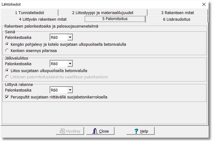 6. Tunnistetiedot Kenttiin annetaan laskentaa koskevat tunnistetiedot, jotka tulostuvat lujuuslaskelmiin. ASL Seinäkengät 18 7.