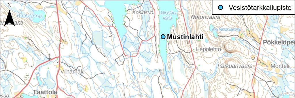 36 Kuva 6-6. Kaivoksen läheisyydessä olevat vesistötarkkailupisteet Kaivoksen alapuolisessa Kohisevanpurossa on joinain vuosina ollut happivajetta ja vesi ollut hapanta.