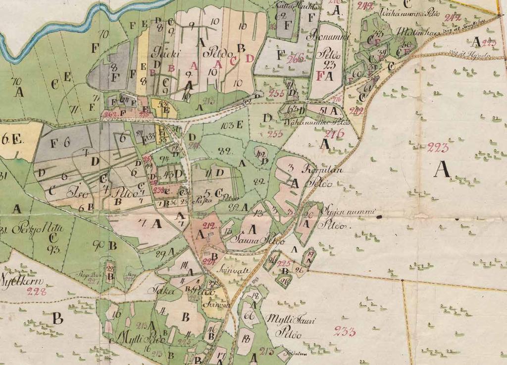 Hyrylän isojakokartan vuodelta 1778 on laatinut Carl Hagström Carl Ljungbergin ja Carl Boismanin mittausten pohjalta.