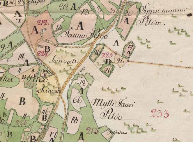 Prijuutin tienoilla on 1780-luvulla ollut pari aittaa tai muuta