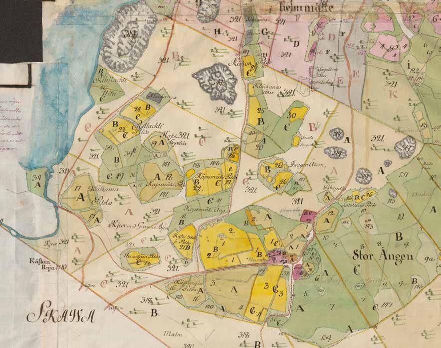 Hyökkälä eli Hökilä 1760-80-luvulla laaditussa kuninkaankartaston koostekartassa. http://koti.kapsi.
