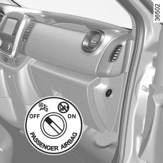 LASTEN TURVALLISUUS: etumatkustajan turvatyynyn toiminnanesto/-sallinta (1/3) 1 2 VAROITUS Johtuen etumatkustajan airbagn sijainnin ja selkä menosuuntaan asennettavan turvaistuimen