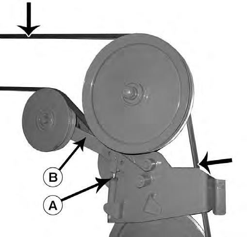 Kuva P28 Tarvittaessa kireys säädetään pyörittämällä säätöholkkia A haluttuun suuntaan. SEULASTON KÄYTTÖHIHNA Hihna ja sen kiristyslaite sijaitsevat puimurin vasemman sivusuojan alla.