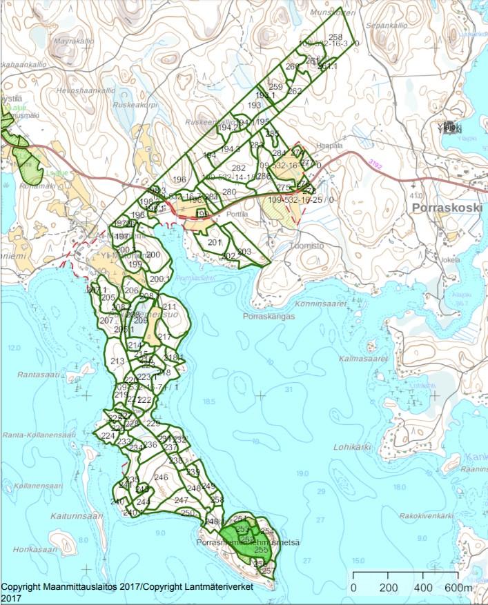 17 Kuva 4. Yli-Matoniemen metsätilan kuviokartta vuonna 2018.