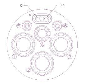 Sähkönsiirtoliitin Pin Signal 1 Phase L1 / DC (+) 2 Phase L2 / DC (not used) 3 Phase L3 / DC (-) 4 EPBC 5 DC