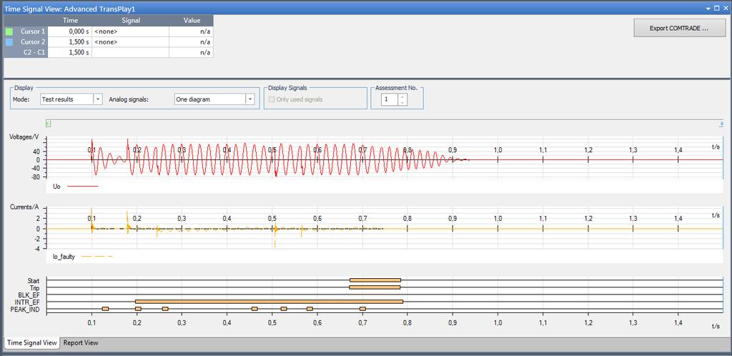 Testing MFADPSDE with Omicron Testing guideline for secondary testing 1MRS758886 EN Example for testing General_EF mode with intermittent earth fault Test presented earlier in this document can be