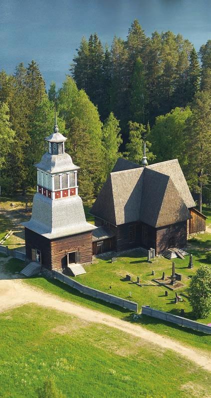 Unescon maailmanperintöä ja historiaa PETÄJÄVEDEN VANHA KIRKKO UNESCON MAAILMANPERINTÖKOHDE Kauniilla paikalla Petäjäveden Solikkosalmen rannalla kohoaa puukirkko, jonka tyynen arvokas olemus
