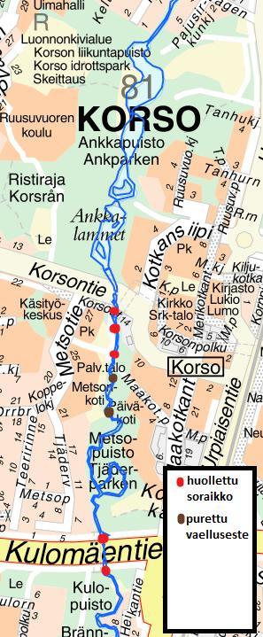 2.3 Rekolanoja Purotalkkarien varsinainen kesä alkoi Rekolanojalta. Ensimmäisen parin viikon aikana purotalkkarit kävivät läpi Rekolanojaa Ankkapuistosta etelään Kulomäentielle asti.