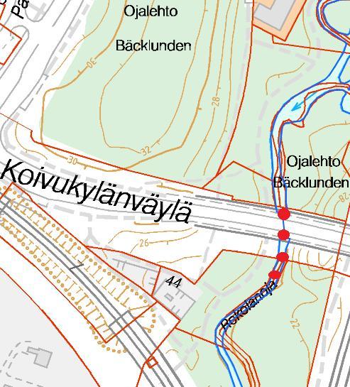 Korson viereistä Rekolanojaa kuormittavat rakentaminen ja läheiset rakennustyömaat sekä myös tavanomainen asukkaista johtuva kuormitus.