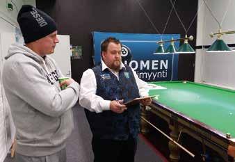 kilpailuja, väline-esittelyä sekä snookerin näytösottelu Heikki Nivan ja