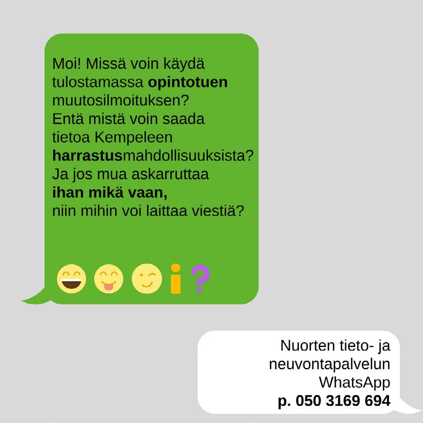 helpottuu. Lisätietoja Stiina Leinolta. YHTEYSTIEDOT vs. Nuorisopalvelujen päällikkö Sari Okkonen, p.