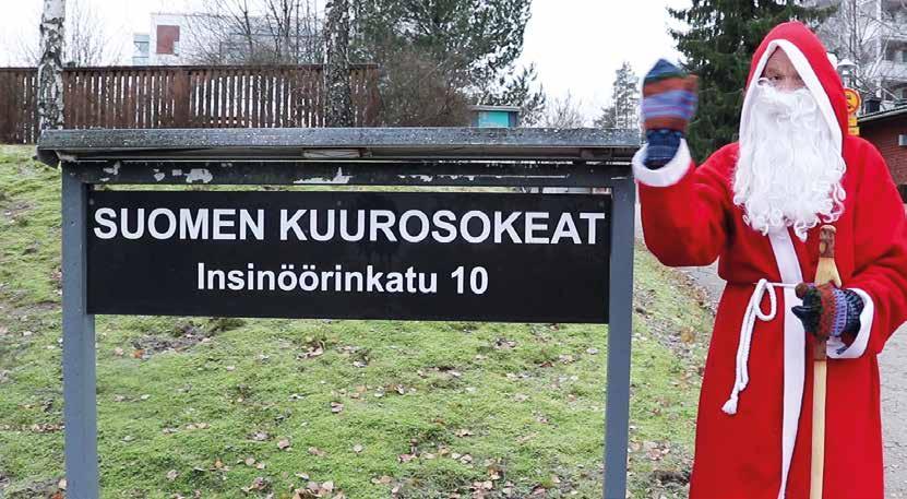 Suomen Kuurosokeat ry toivottaa hyvä joulua Tuntosarvi-lehden lukijoille! Kuva: Jaakko Evonen.