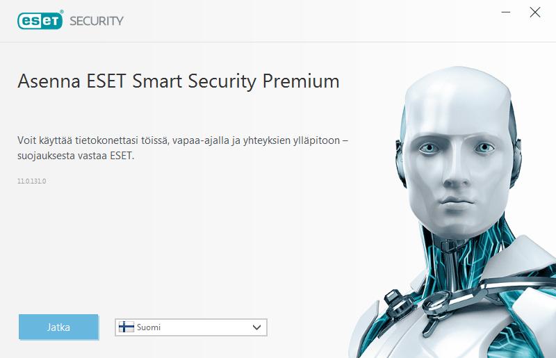 tiedostoa. Itse Live-asennusohjelma on pieni tiedosto. Tuotteen ESET Smart Security Premium asentamiseen tarvittavat lisätiedostot ladataan automaattisesti. sähköpostiviestissä.