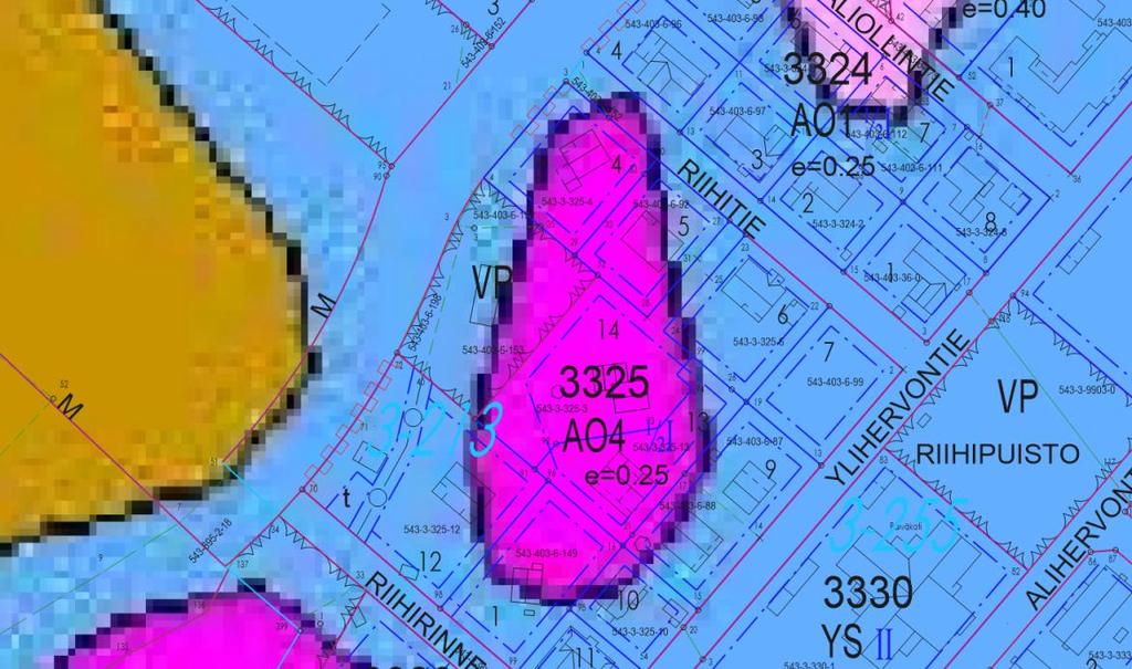 / Kuva. Kaavamuutosalueen maaperä. Taustalla ajantasa-asemakaava... Rakennettu ympäristö Kaavamuutosalue on pääosin rakentamatonta. Alueella sijaitsee vuonna valmistunut varastorakennus.