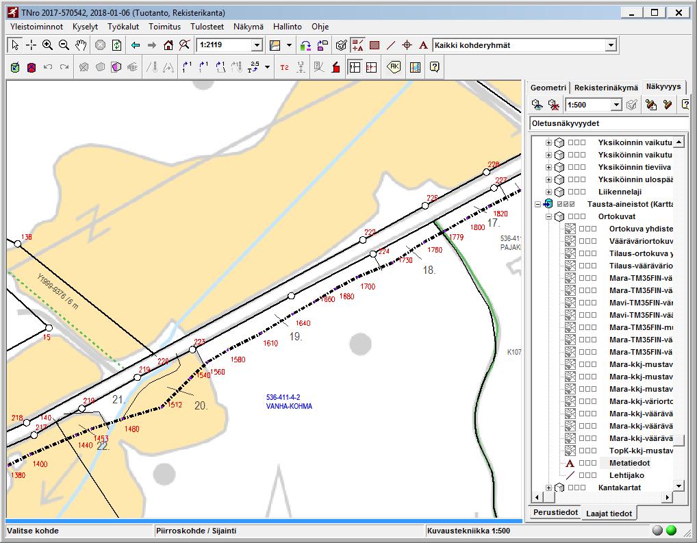 18, n. 680 m2 -MT, Kuusi 30 v., 0.8 (tih.) 19, n. 2120 m2 -OMT, Koivu 40 v., 1.0 20, n.