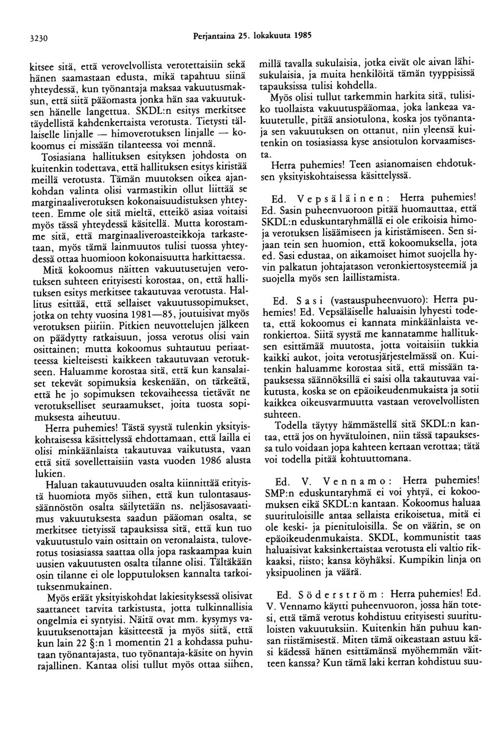 3230 Perjantaina 25.