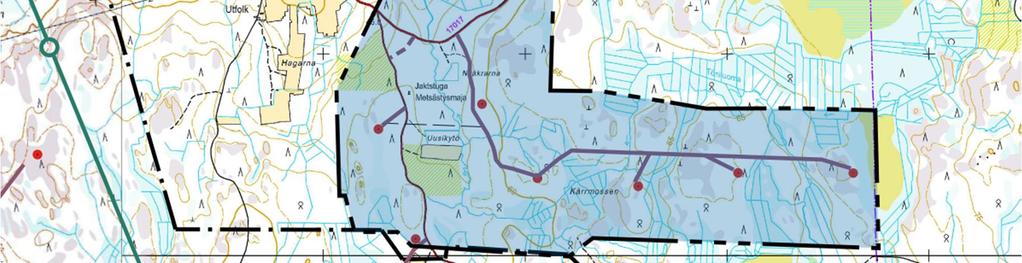 Lisäksi hankealueen keskellä metsäalueella on metsästysmaja. Voimalan nro 8 kaakkoispuolella sijaitsee yksi vapaa-ajan mökki noin 600 metrin etäisyydellä.