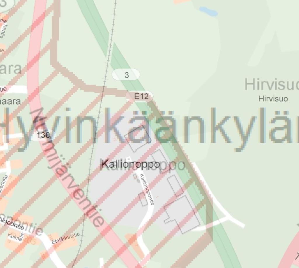 Suunnittelualue ja sen lähiympäristön alueet ovat pääsääntöisesti teollisuus- ja liikekäytössä. Alueen yhdyskuntarakenne suunnittelualueella on teollisuuteen painottuva.