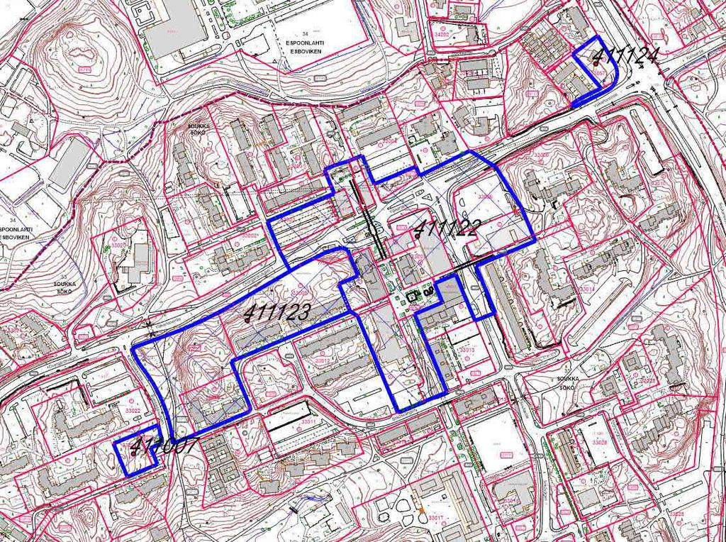 Työohjelmassa / ehdolla työohjelmaan Yläkartanonristi 411124 Soukan metroasema 411122 Ylä-Soukka