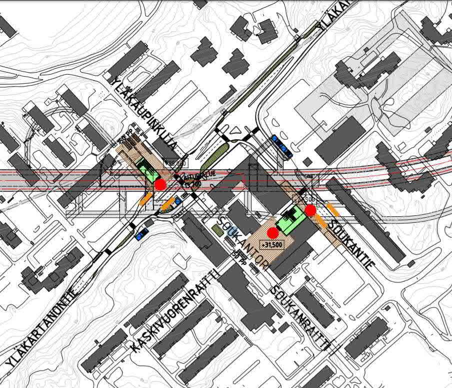 SOUKAN METROASEMA Länsimetron jatkeen suunnitelma Soukan metroaseman sisäänkäyntien