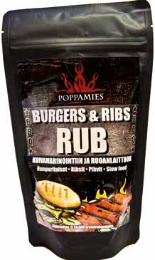 BURGERS & RIBS RUB Nimensä mukaisesti parhaimmillaan amerikkalaisten grilliruokien kanssa.
