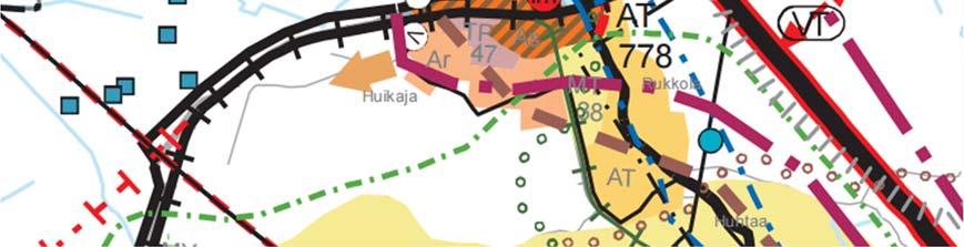 Maakuntakaavojen yhdistelmäkartalla asemakaava-alue sijaitsee Humppilan keskustan kattavalla alakeskusalueella (Ckm 779).