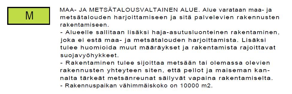 Keskustaajaman osayleiskaava Aluetta koskevat määräykset lainvoimaisessa osayleiskaavassa Kuva 4 Ote