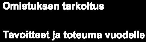 Harakka Konsemlpalvelut Omteteda 100,00 % Tavoitteet Ja toteuma vuodelle Tavoite Tavoitteena on tuottava, taloudellinen ja laadukas ateria-ja sllvouspalveluliiketoiminta ksskittämällä toiminta yhden