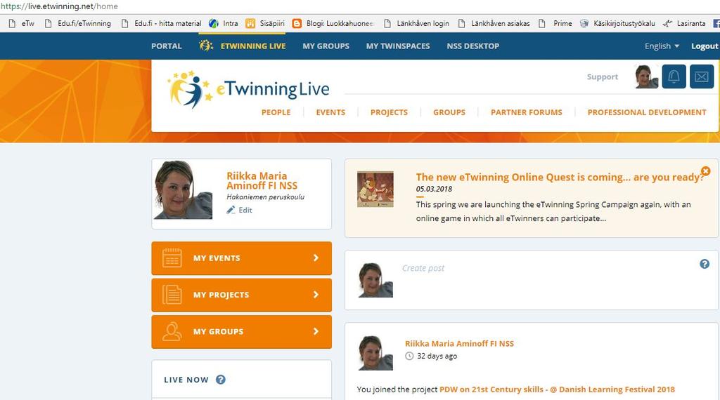 net Suljettu: etwinninglive