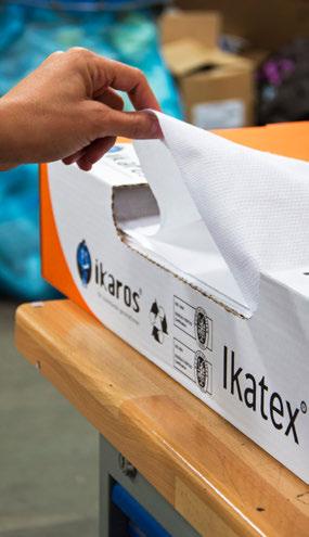 IKATEX IKABOX Korkealaatuiset kangasliinat kätevässä kanto- ja annostelulaatikossa Ikatex on tuoteperhe erittäin vaativalle käyttäjälle. Kuivausliinat kestävät kovan käytön ja työolosuhteet.