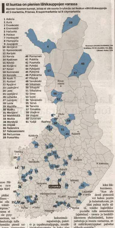 Kouluverkko ja palveluverkko Kunta Ala/ylä 2014 Kunta Ala/ylä 2014 Kunta Ala/ylä 2014 1. Askola Aura Enontekiö Enonkoski Hailuoto Halsua Honkajoki Humppila Juupajoki 10.