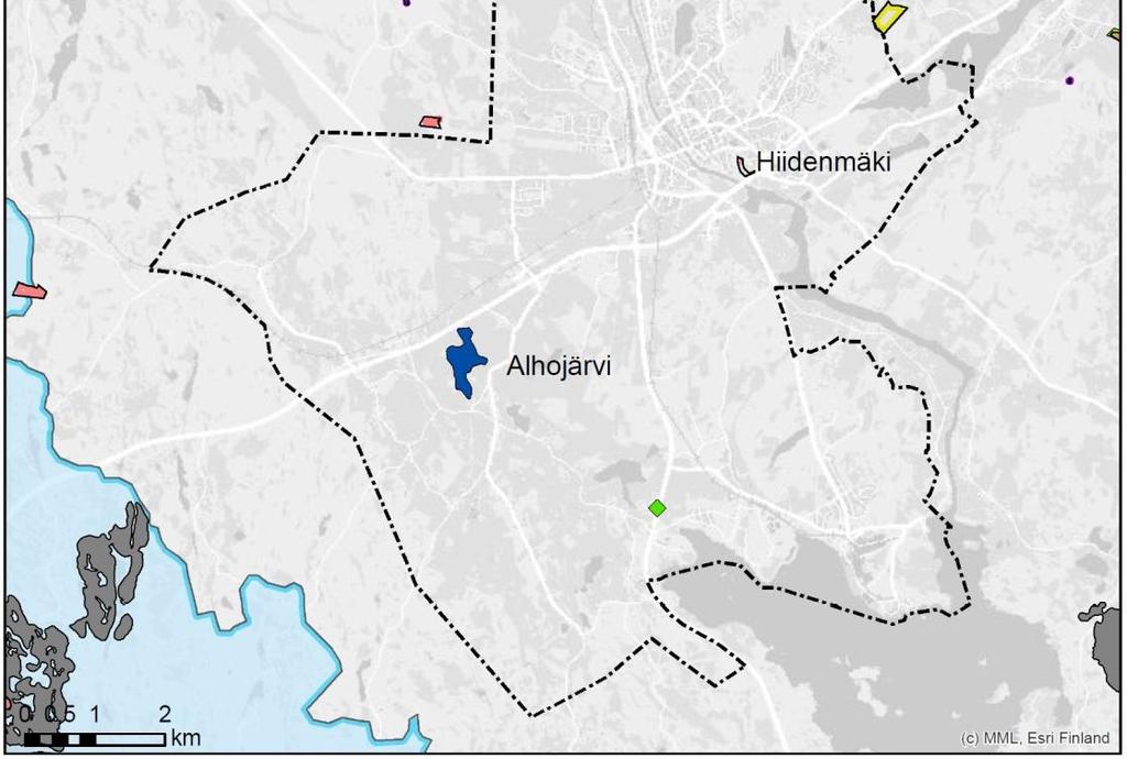 1 Luonnonsuojelualueet Suunnittelualueella ei sijaitse Natura 2000 -verkoston kohteita.