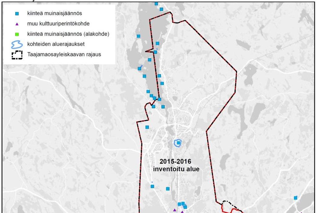 33 ja löytyi 9 uutta kohdetta. Kohteet on kuvattu tarkemmin liitteissä (7a, 7b).