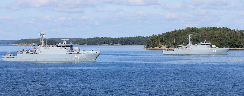 Merivoimien uusin alusluokka on Katanpää-luokka, jonka yhdeksi suorituskykyvaatimukseksi asetettiin kauppameriliikenteen käyttämien