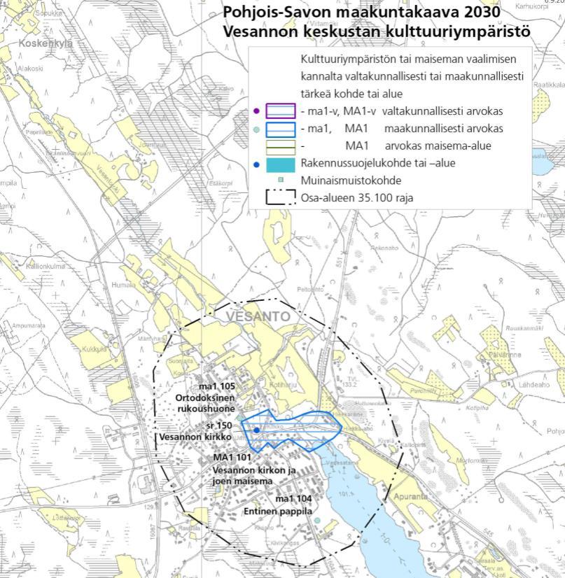 4 (9) Kuva 3. Ote maakuntakaavan liitteestä kulttuuriympäristö Pohjois-Savon maakuntahallitus käynnisti 23.1.2017 Pohjois-Savon maakunta-kaavan 2040 laadinnan 1. vaiheen.