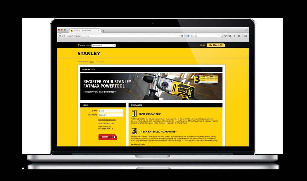 YLEISIMMIN ESITETYT KYSYMYKSET Q: Mitkä tuotteet kuuluvat STANLEY FATMAX 3 vuoden takuun piiriin?