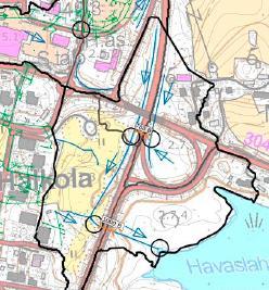 Valuma-aluekartta Lempäälän keskustan