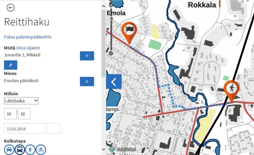 Esimerkki - ohjelmointirajapinta Suomi.