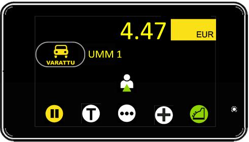 edelliseen tilaan paina painiketta Valittu KELA-taksa on aktivoitu KEL1-4 Huom!