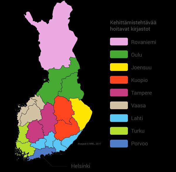 Alueellinen kehittämistehtävä Lahden kirjaston toimialueella 4 maakuntaa, 6 kirjastokimppaa kirjastohenkilöstöä noin 500 687.