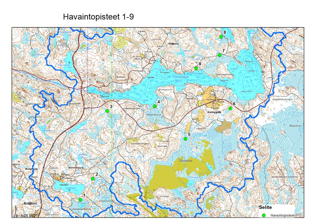 3.2 Havaintopisteet ja suositukset Savonkaidan ja Riitjärven valuma-alueella kesällä 2018 kartoitetut vesiensuojelun kannalta kriittiset kohteet on esitetty