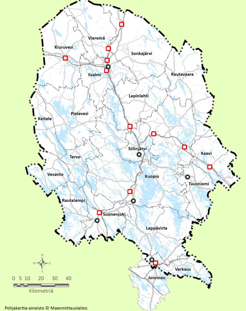 Keskeiset vaikutukset; kuljetusterminaalit 14 Tavaraliikenteen terminaalit: muutokset nykytilanteeseen pieniä-> vaikutuksetkin vähäiset HCT-terminaaliverkosto: parantaa puukuljetusten logistiikkaa