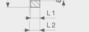 18 8 L = leveys Ø = halkaisija k = pultin