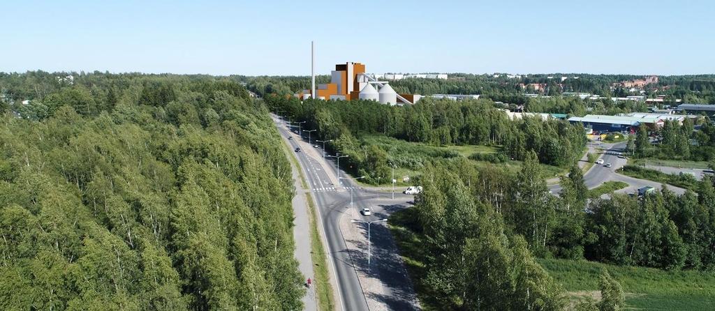 Maisema Lämpölaitoksen rakennukset ja savupiippu sekä muut laitosrakenteet tulevat näkymään maisemassa. Näkymiä lämpölaitokselle rajoittaa lähiympäristön puusto ja rakennuskanta.