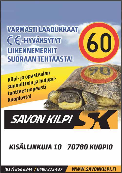 Savon Kilpi Oy kehittää toimintaansa toimitilojen laajennus valmistui, uusi ympäristösertifikaatti hyväksyttiin, uudet liikennemerkit käyttöön Kuopiolainen liikennemerkkejä, opasteita ja kilpiä